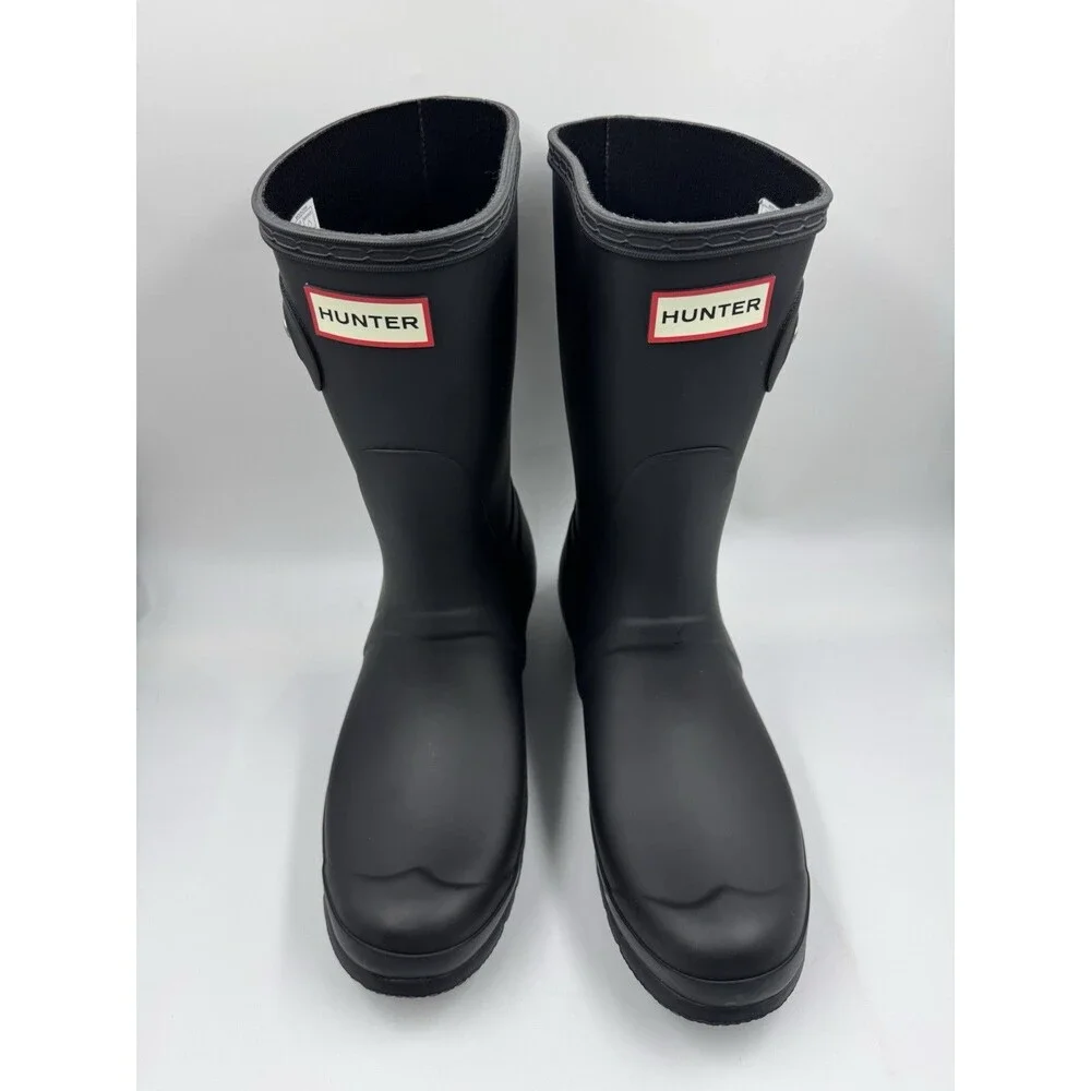 Hunter Women's Original Short Boot Black US 10 Waterproof, Rain Boot - Picture 2 of 16